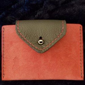 ScapeGrace Designs Salmon and Gray Card Wallet